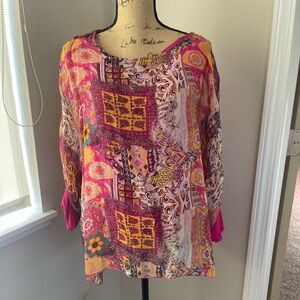 TempoParis poncho Varizioni Italian Silk size M.